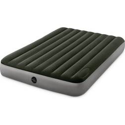 Intex Matelas gonflable Downy gonfleur a pied intégré 2 places large