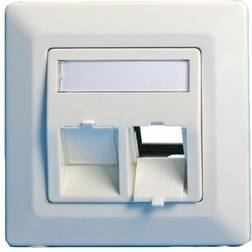 Lanview LANVIEW Wall plate, angled, 2 x keystone EURO white
