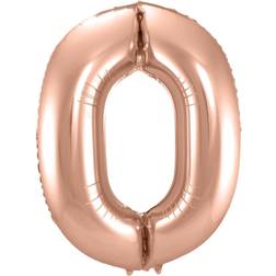 Horror-Shop Folienballon Zahl 0 Rose Gold