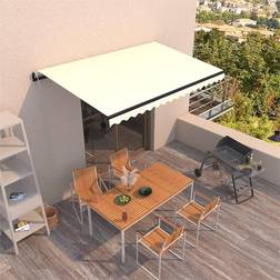 vidaXL Tenda Da Sole Retrattile Automatica 450x350 cm Crema