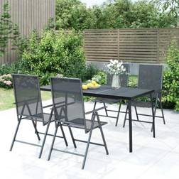 vidaXL Garden Table Anthracite Steel Mesh 165 x 80 x 72 cm