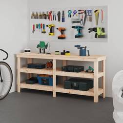vidaXL arbejdsbord massivt Skrivebord