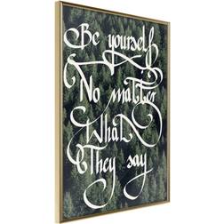 Artgeist Inramad Tavla - Be Yourself 40x60 Guldram Poster