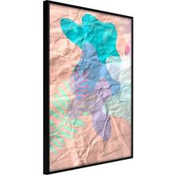 Artgeist Inramad Colourful Camouflage Peach Poster