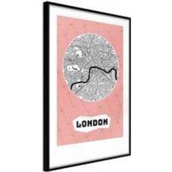 Artgeist Inramad City map: London Poster