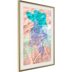 Artgeist Inramad Colourful Camouflage Peach Poster