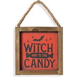 Horror-Shop Witch Way to the Candy Halloween 15cm ★ Wanddeko