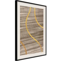 Artgeist Inramad Tavla - Golden Stripes Poster