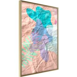 Artgeist Inramad Colourful Camouflage Peach Poster