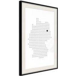 Artgeist Inramad Pixel Map of Germany 30x45 Poster