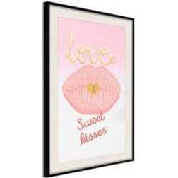 Artgeist Inramad Tavla Pink Kisses 30x45 Poster