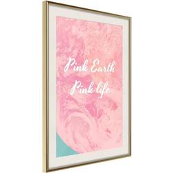 Artgeist Inramad Tavla Pink Life Guldram Poster