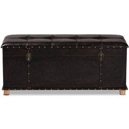 Baxton Studio Janna Rustic Storage Bench