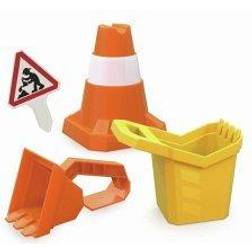 Hape Sandspielzeug-Set „Baustelle“ Sandkasten Spielzeug