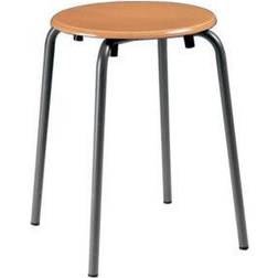 Interstuhl Stapelhocker Sitzhöhe 500 mm 300 mm Tube Rond Anthracite Hêtre Tabouret