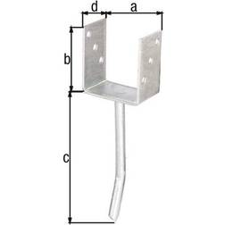 Alberts GAH U-Pfostentr/Rundst,Typ367,fvz,zE,91x104 214074