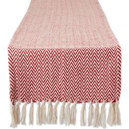 DII 108" Handloom Chevron Tablecloth Red