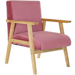 Dkd Home Decor Pink MDF Wood 61 Armchair