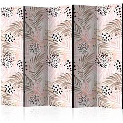Arkiio Pink Palm Leaves II Rumsavdelare 225x172cm