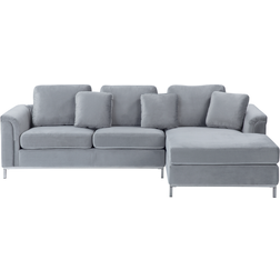 Beliani Left Hand Velvet Corner Sofa