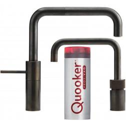 Quooker Nordic Square Twintaps Inkl PRO3-B (Q511610002+Q910550502) Bruneret messing