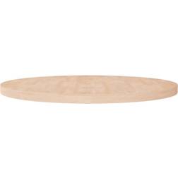 vidaXL Dessus Ø90x4 cm Bois de chêne massif non traité Naturel Plateau de table 90cm