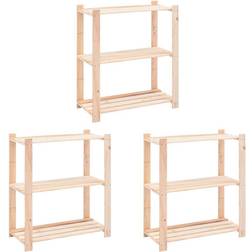 vidaXL 3-Tier Storage Racks 3 pcs 80 x 38 x 90 cm Shelving System