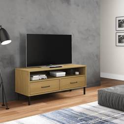 vidaXL Oslo Madera Maciza Pino Marrón 46.5 x 106 x 40 cm Mueble de TV