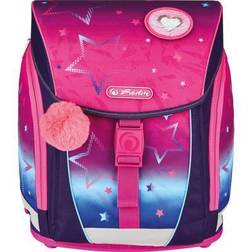 Herlitz Schulranzen-Set FiloLight Plus Pink Stars Kunstfaser pink