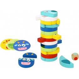 Tooky Toy Jenga for Kids Animal Blocks