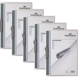 Durable Clip Folder Duraswing Up to 30 Sheets A4 Transparent 5-Pack