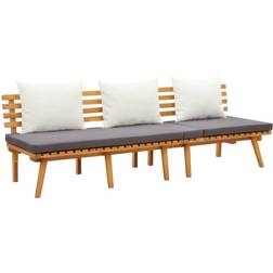 vidaXL Bois d'Acacia Solide Lit de Repos de Jardin Chaise Longue 200x65 cm