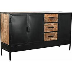 Dkd Home Decor Brown Black Metal Mango wood Sideboard