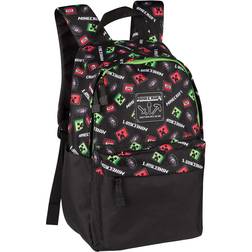 Minecraft 17 Creepy Things Backpack - Black/Green