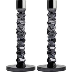 Orrefors Carat Candlestick 24.2cm 2pcs