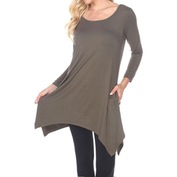 White Mark Women's Makayla Tunic Top - Olive