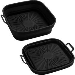 INF Collapsible Square Air Fryer Silicone Mold Mikrovågsredskap 6.2cm