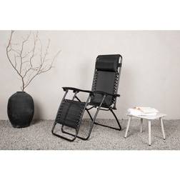 Venture Home Fauteuil Relax De Jardin Pliant En Aluminium Noir