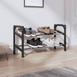 vidaXL Extendable with 2 Shoe Rack