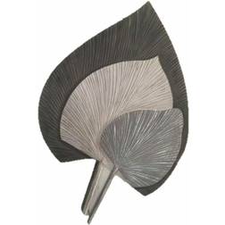 Dkd Home Decor Grey MDF Wood Leaf of a plant 59 2 91 Wall Decor