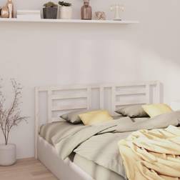 vidaXL white, 186 Solid Pine Bed Sänggavel