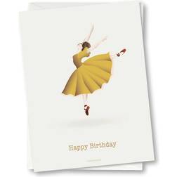 Vissevasse Happy Birthday Ballerina Anledningskort, 10,5x15cm Plakat