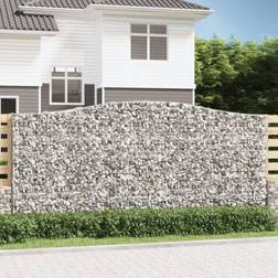 vidaXL Gabion bågformad 400x50x180/200 järn