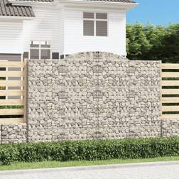 vidaXL Cesto Gabbione Ad Arco 300x50x200/220 cm Ferro Zincato Arredo Giardino