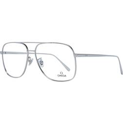 Omega OM5006-H 016 Men's Eyeglasses Silver Size 60 Frame Only Blue Light Block Available Shiny Palladium Silver