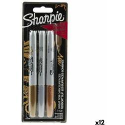 Sharpie Sæt med Fiberpenne Multifarvet metal 3 Dele 1 mm 12 enheder