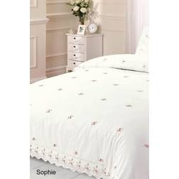 Rapport Sophie Floral Lace Trim Embroidered Duvet Cover