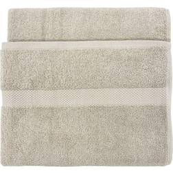 The Linen Yard Loft Combed Cotton Sheet, Dove Bath Towel Grey