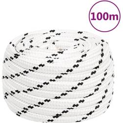 vidaXL Rep vit 18 mm 100 m polyester