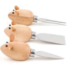 Kikkerland Cheese Knives Mice Set of 3